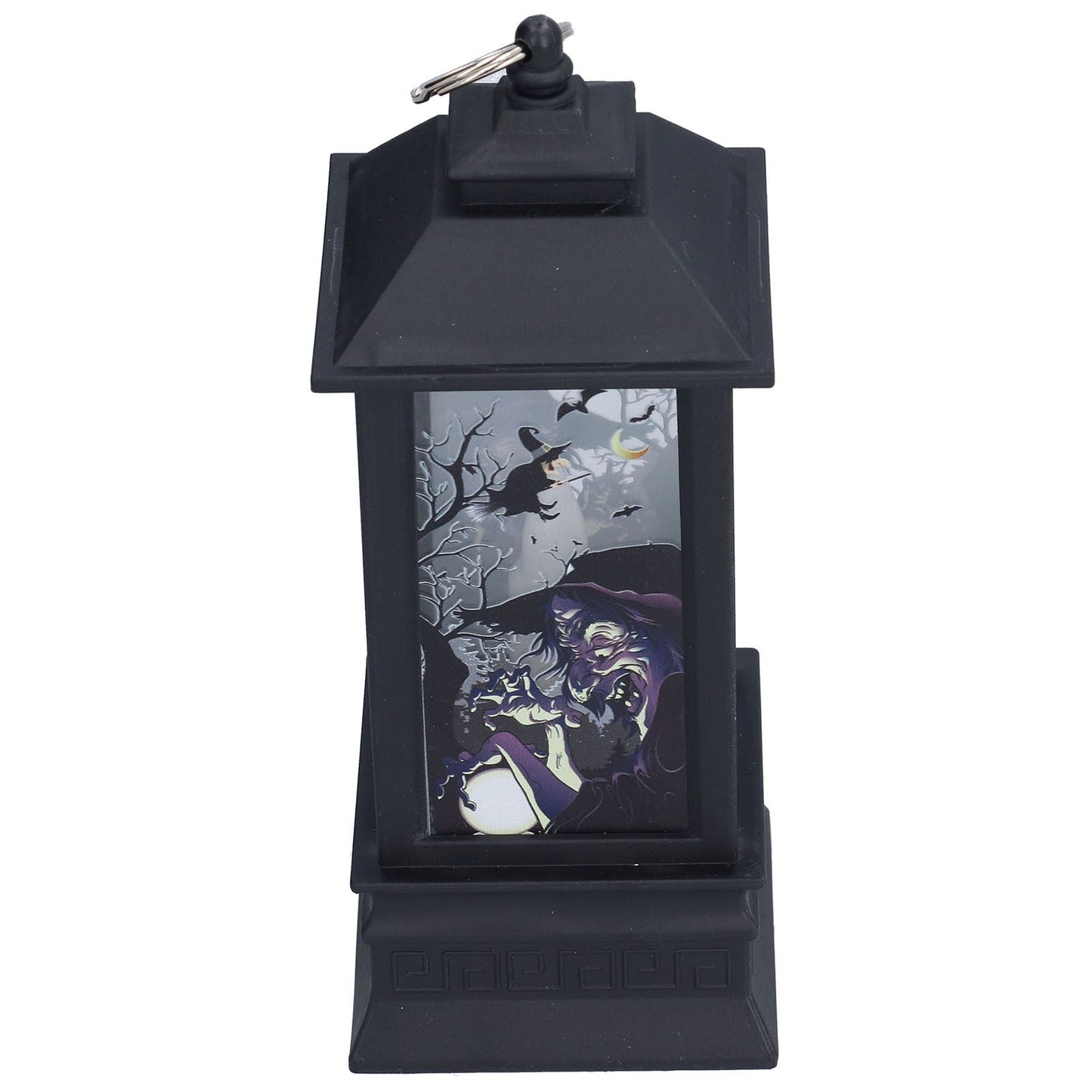 Halloween Lantern LED Witch Pattern Night Light Simulated Candle Flame Light for Party Bar