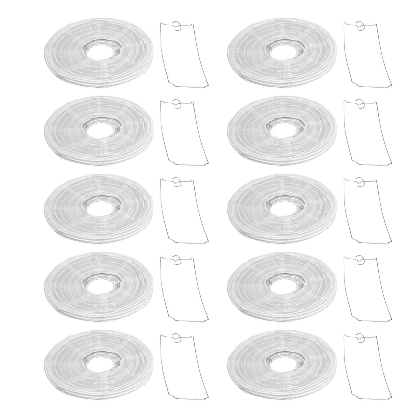 10 Pcs Paper Lanterns 8 Inch Pure White Hand Painted Round Paper Lanterns Birthday Halloween Family Party Decoration