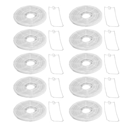 10 Pcs Paper Lanterns 8 Inch Pure White Hand Painted Round Paper Lanterns Birthday Halloween Family Party Decoration