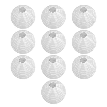 10 Pcs Paper Lanterns 8 Inch Pure White Hand Painted Round Paper Lanterns Birthday Halloween Family Party Decoration