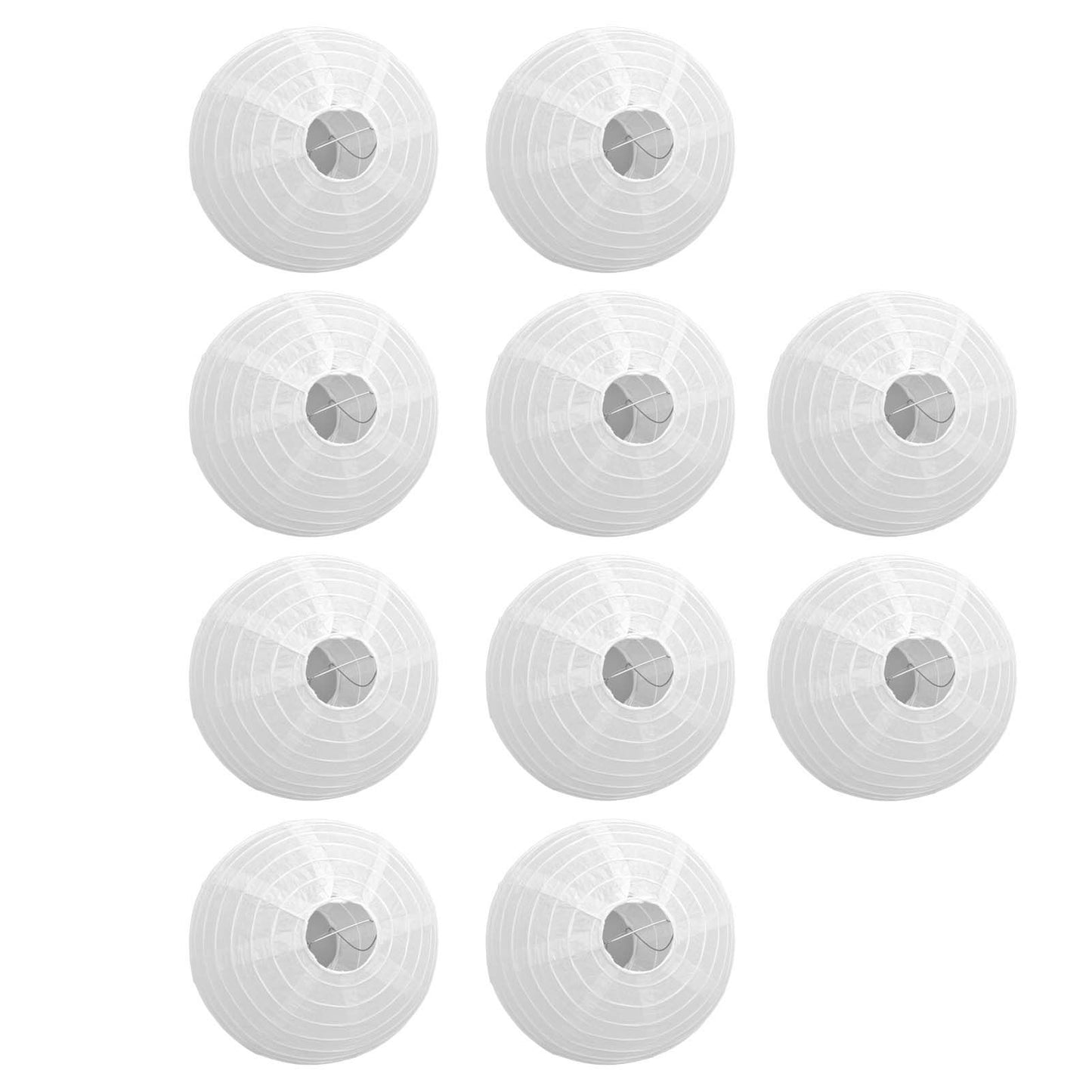 10 Pcs Paper Lanterns 8 Inch Pure White Hand Painted Round Paper Lanterns Birthday Halloween Family Party Decoration