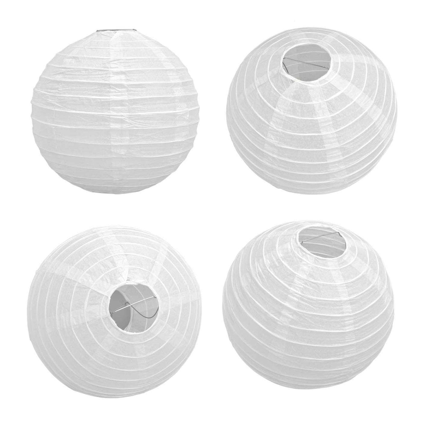 10 Pcs Paper Lanterns 8 Inch Pure White Hand Painted Round Paper Lanterns Birthday Halloween Family Party Decoration