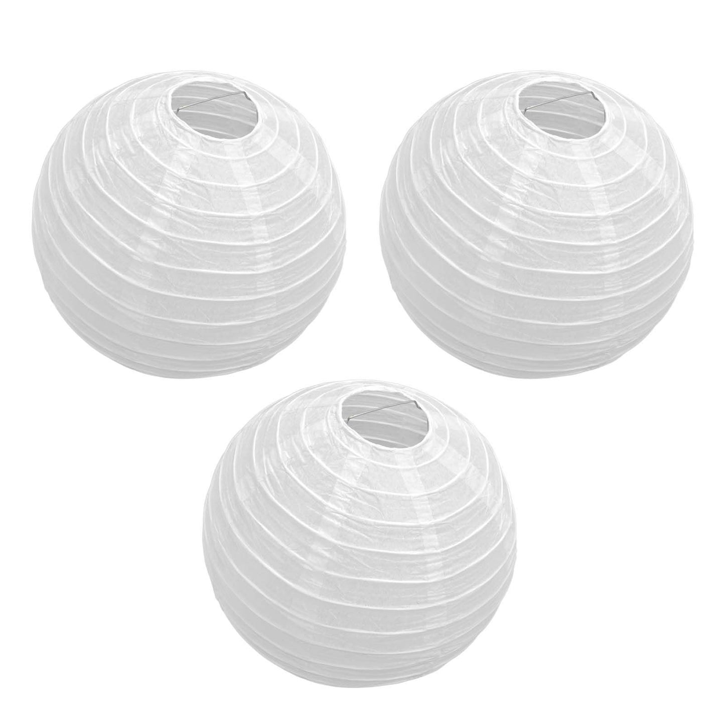 10 Pcs Paper Lanterns 8 Inch Pure White Hand Painted Round Paper Lanterns Birthday Halloween Family Party Decoration