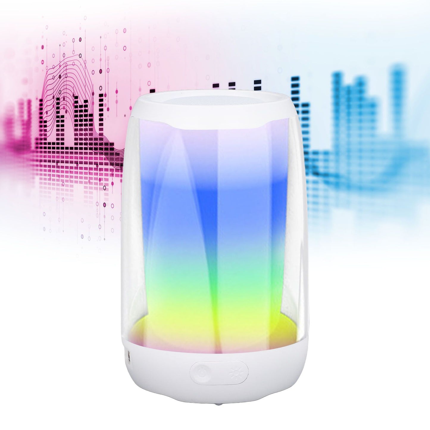Wireless Speaker 10 Meters Transmission High Definition Stereo Sound Support FM Radio Mini LED Portable Speaker for Gift