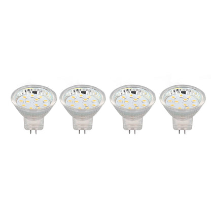 4PCS MR11 12LED Light Bulb 2W 300LM Spot Light Bulb Double Pin Base Landscape Light BulbWarm White 3000K