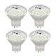 4PCS MR11 12LED Light Bulb 2W 300LM Spot Light Bulb Double Pin Base Landscape Light BulbCold White 6000K