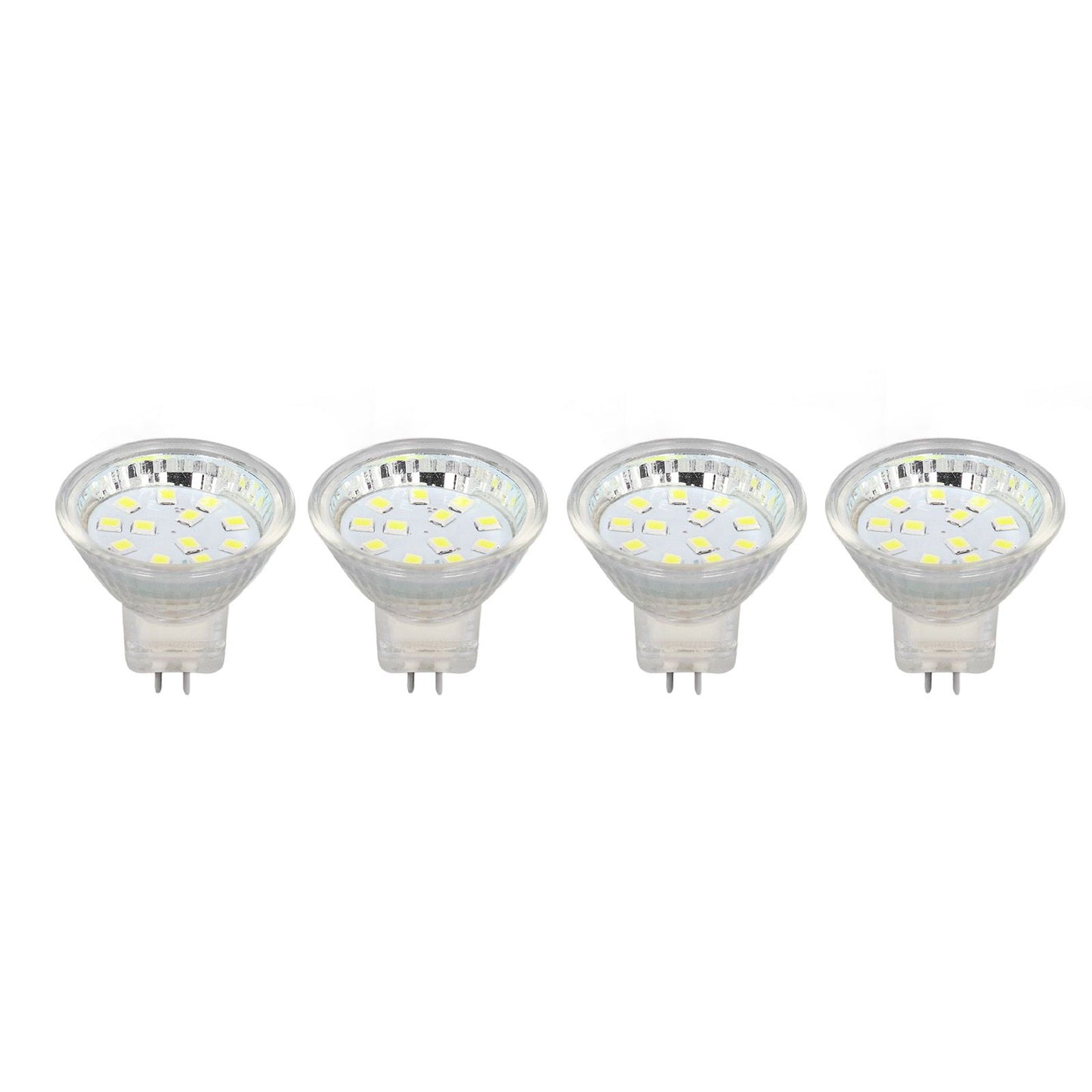 4PCS MR11 12LED Light Bulb 2W 300LM Spot Light Bulb Double Pin Base Landscape Light BulbCold White 6000K