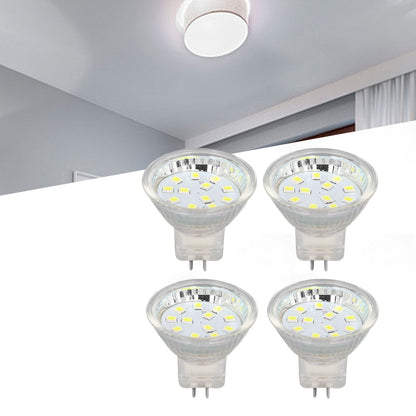 4PCS MR11 12LED Light Bulb 2W 300LM Spot Light Bulb Double Pin Base Landscape Light BulbCold White 6000K