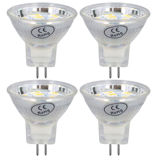 4Pcs MR11 LED Bulb 3W 300lm Bulb with 9 Beads Double Pin Base for Spotlight Landscape LampWarm White Light