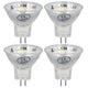 4Pcs MR11 LED Bulb 3W 300lm Bulb with 9 Beads Double Pin Base for Spotlight Landscape LampWarm White Light