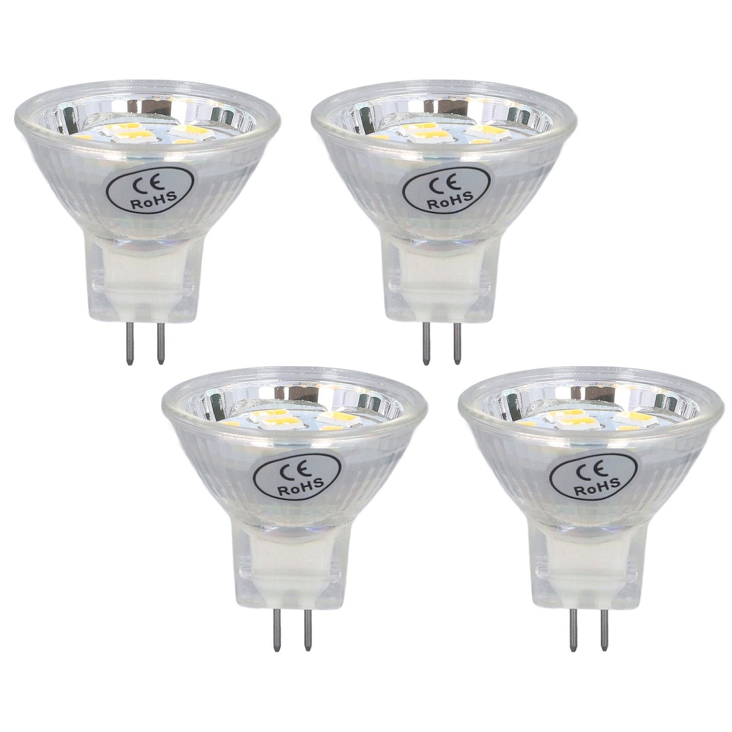 4Pcs MR11 LED Bulb 3W 300lm Bulb with 9 Beads Double Pin Base for Spotlight Landscape LampWarm White Light