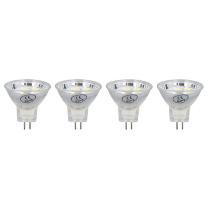 4Pcs MR11 LED Bulb 3W 300lm Bulb with 9 Beads Double Pin Base for Spotlight Landscape LampWarm White Light