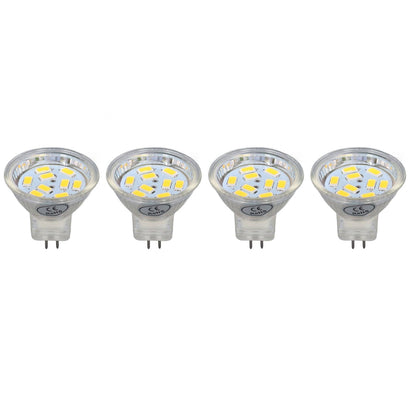 4Pcs MR11 LED Bulb 3W 300lm Bulb with 9 Beads Double Pin Base for Spotlight Landscape LampWarm White Light