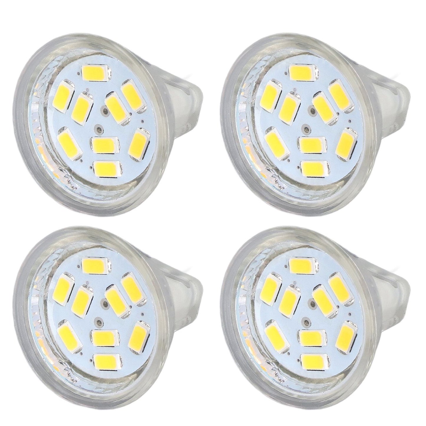 4Pcs MR11 LED Bulb 3W 300lm Bulb with 9 Beads Double Pin Base for Spotlight Landscape LampWarm White Light
