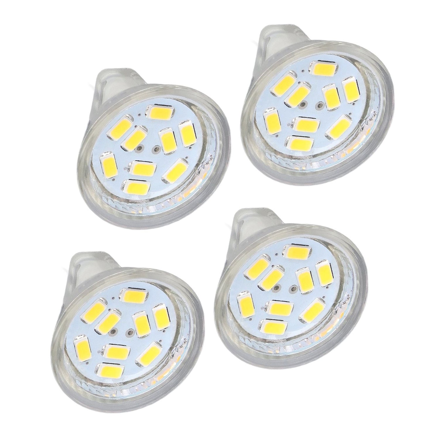 4Pcs MR11 LED Bulb 3W 300lm Bulb with 9 Beads Double Pin Base for Spotlight Landscape LampWarm White Light