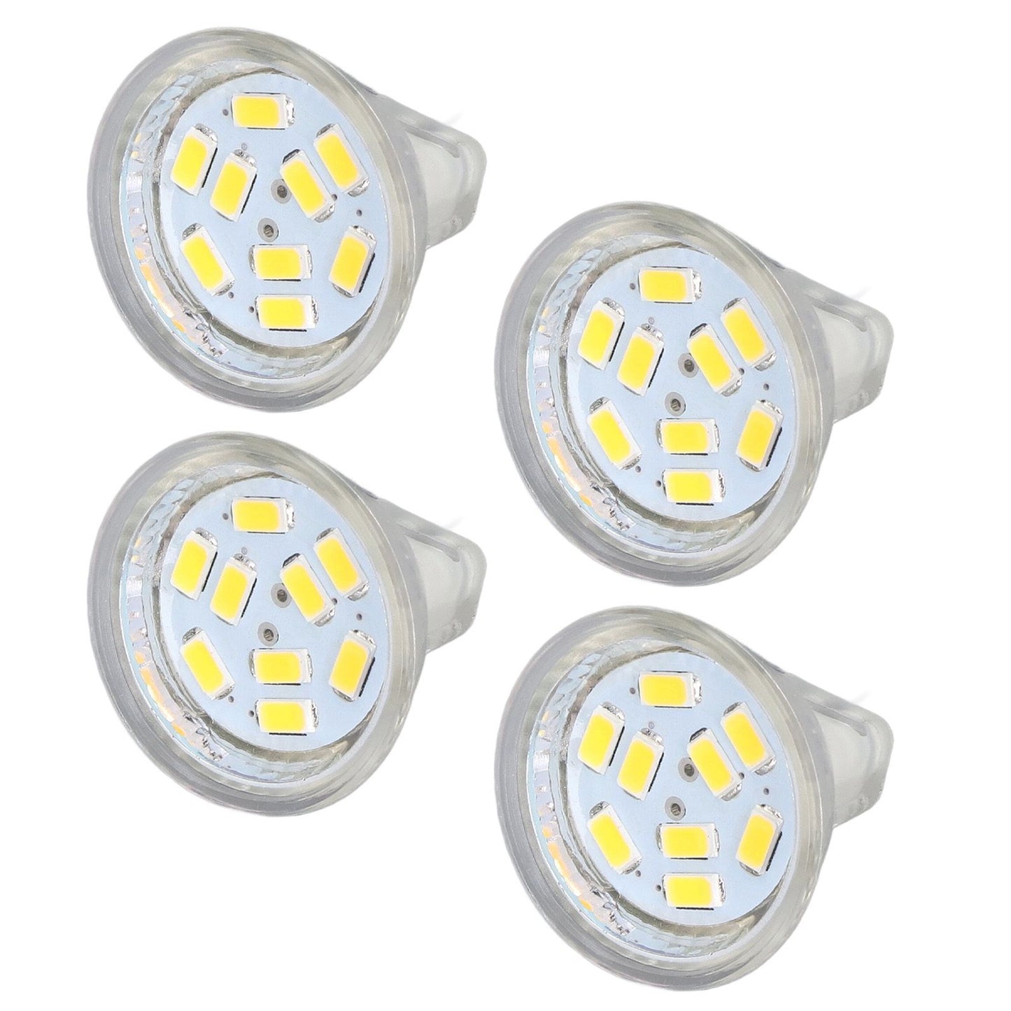 4Pcs MR11 LED Bulb 3W 300lm Bulb with 9 Beads Double Pin Base for Spotlight Landscape LampWarm White Light