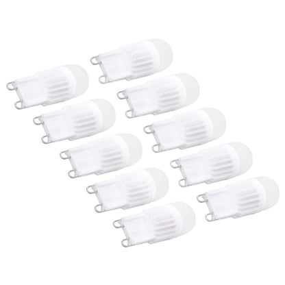 10pcs G9 Bulb Dimmable 2W 500lm G9 LED Bulb 30W Halogen Equivalent for Chandelier Ceiling Light Wall Lamp 220VWhite Light