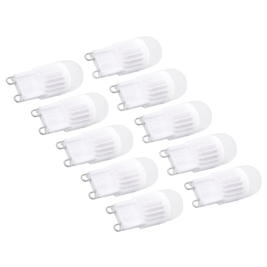 10pcs G9 Bulb Dimmable 2W 500lm G9 LED Bulb 30W Halogen Equivalent for Chandelier Ceiling Light Wall Lamp 220VWhite Light