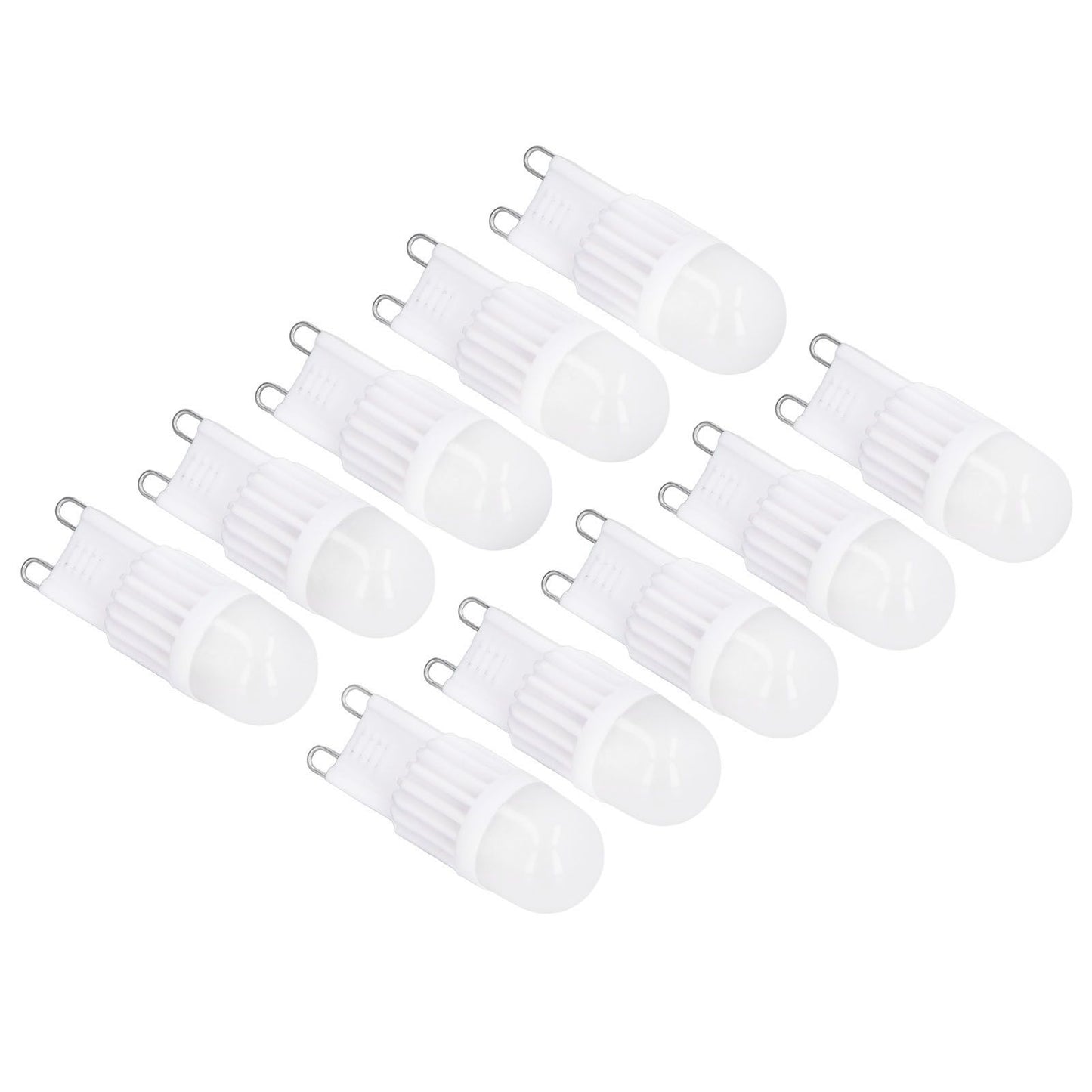 10pcs G9 Bulb Dimmable 2W 500lm G9 LED Bulb 30W Halogen Equivalent for Chandelier Ceiling Light Wall Lamp 220VWhite Light
