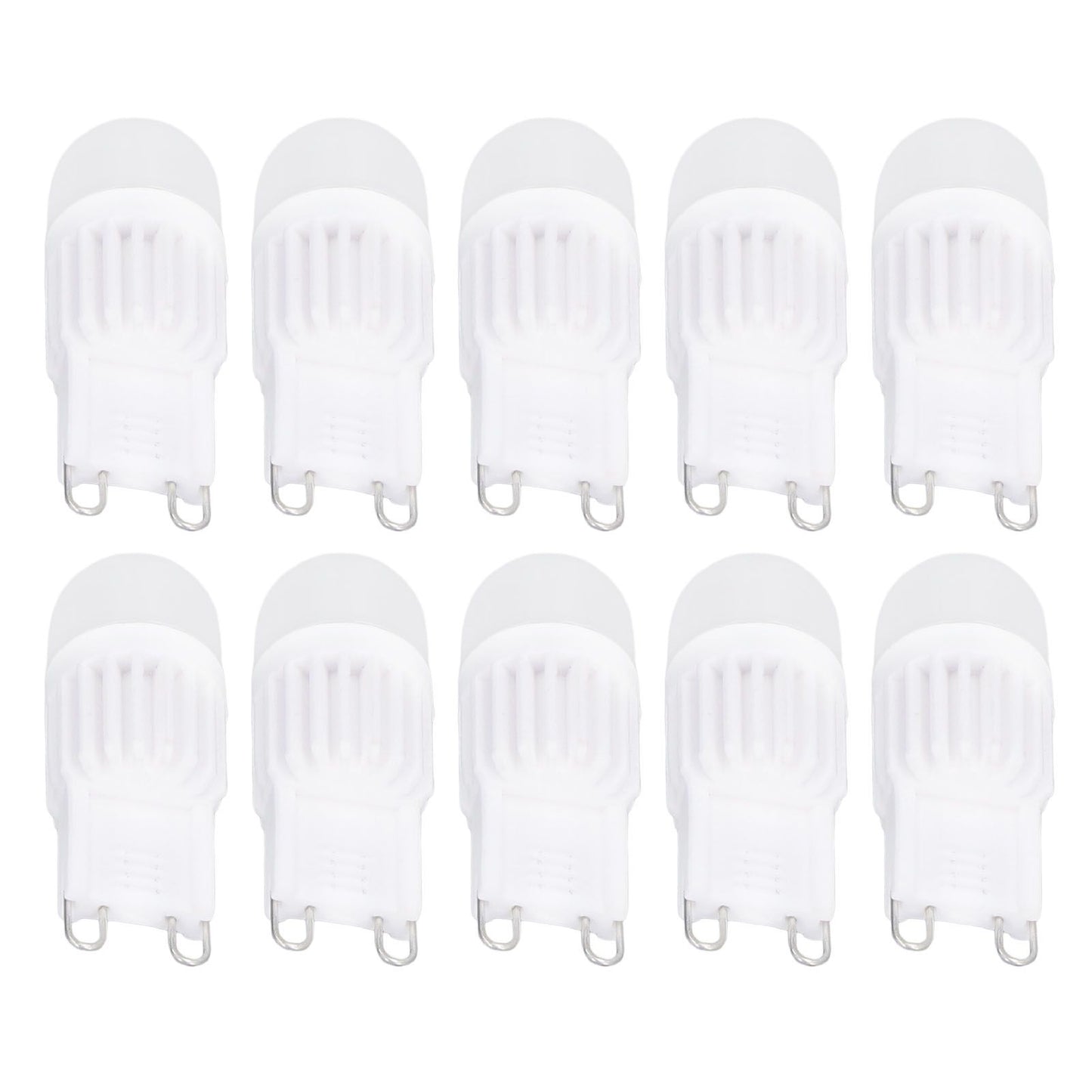 10pcs G9 Bulb Dimmable 2W 500lm G9 LED Bulb 30W Halogen Equivalent for Chandelier Ceiling Light Wall Lamp 220VWhite Light