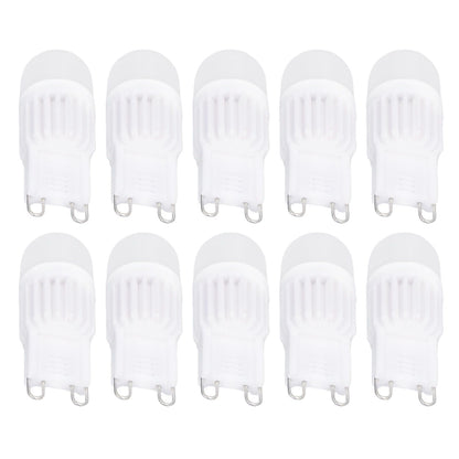 10pcs G9 Bulb Dimmable 2W 500lm G9 LED Bulb 30W Halogen Equivalent for Chandelier Ceiling Light Wall Lamp 220VWhite Light