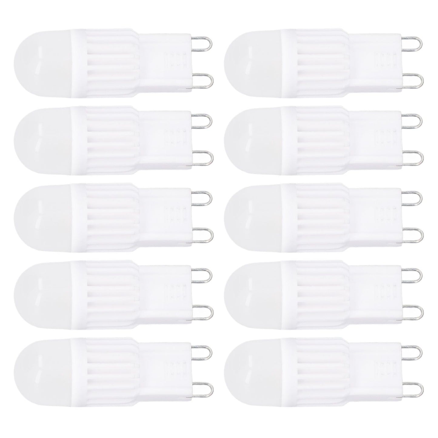 10pcs G9 Bulb Dimmable 2W 500lm G9 LED Bulb 30W Halogen Equivalent for Chandelier Ceiling Light Wall Lamp 220VWhite Light