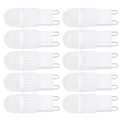 10pcs G9 Bulb Dimmable 2W 500lm G9 LED Bulb 30W Halogen Equivalent for Chandelier Ceiling Light Wall Lamp 220VWhite Light