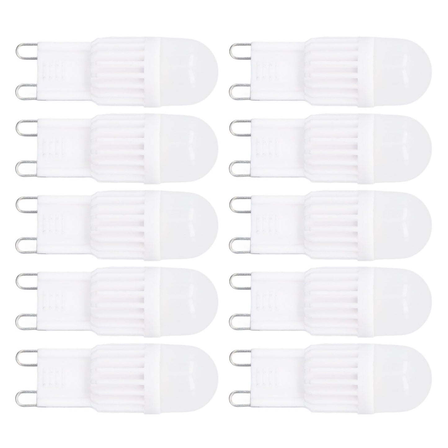 10pcs G9 Bulb Dimmable 2W 500lm G9 LED Bulb 30W Halogen Equivalent for Chandelier Ceiling Light Wall Lamp 220VWhite Light