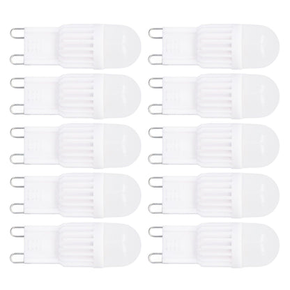 10pcs G9 Bulb Dimmable 2W 500lm G9 LED Bulb 30W Halogen Equivalent for Chandelier Ceiling Light Wall Lamp 220VWhite Light