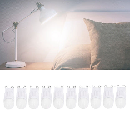 10pcs G9 Bulb Dimmable 2W 500lm G9 LED Bulb 30W Halogen Equivalent for Chandelier Ceiling Light Wall Lamp 220VWhite Light