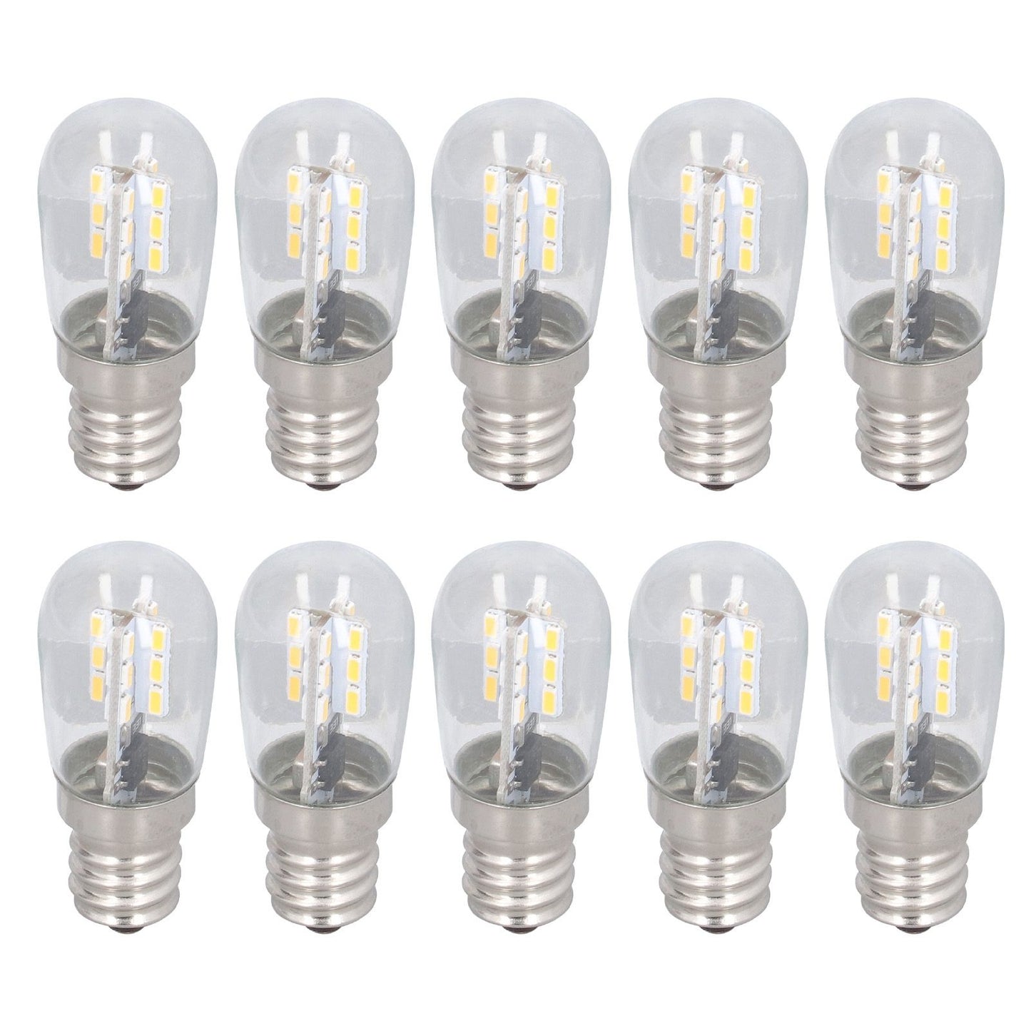 10PCS LED E12 Light Bulb Glass Small Ceiling Lamp Bulb 500LM Wall Lamp Bulb for Bedroom Office 220V