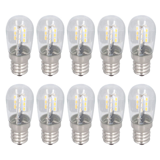 10PCS LED E12 Light Bulb Glass Small Ceiling Lamp Bulb 500LM Wall Lamp Bulb for Bedroom Office 220V