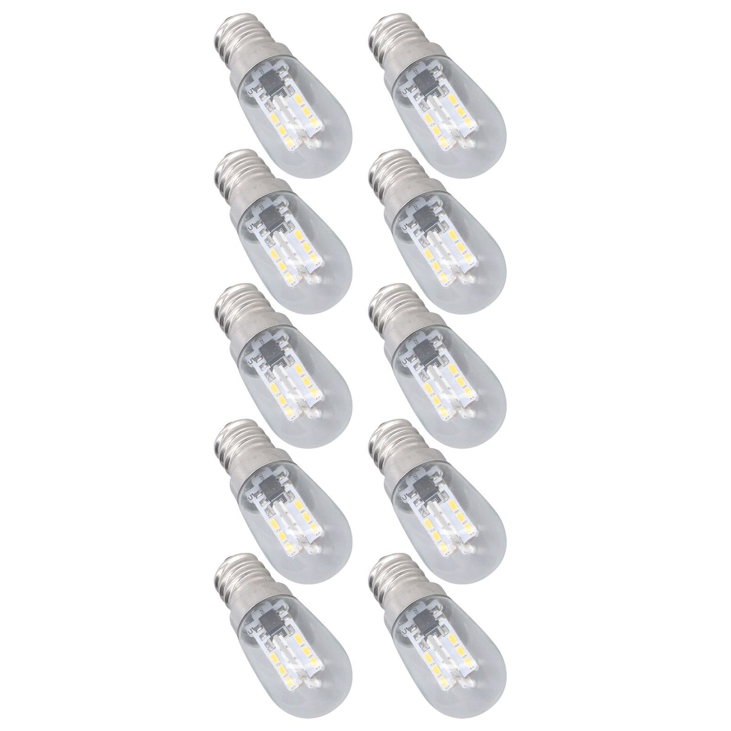 10PCS LED E12 Light Bulb Glass Small Ceiling Lamp Bulb 500LM Wall Lamp Bulb for Bedroom Office 220V