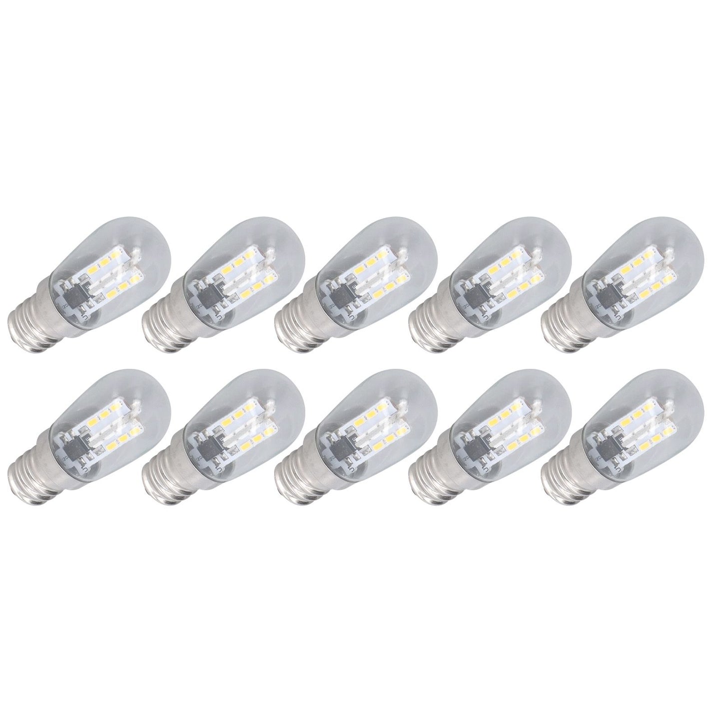 10PCS LED E12 Light Bulb Glass Small Ceiling Lamp Bulb 500LM Wall Lamp Bulb for Bedroom Office 220V