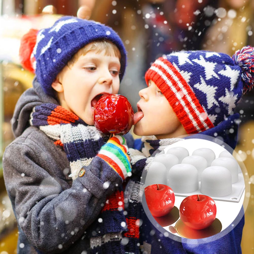 Christmas Eve 15 Cavity Apple Design Silicone Cake Molds Chocolate Mousse Pastry Bakeware Moulds Kitchen Dessert Baking Tools