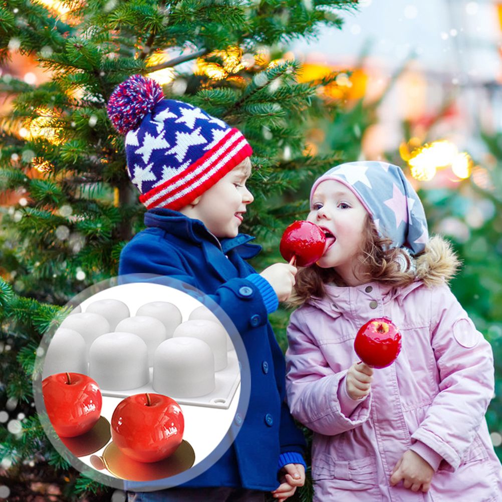 Christmas Eve 15 Cavity Apple Design Silicone Cake Molds Chocolate Mousse Pastry Bakeware Moulds Kitchen Dessert Baking Tools