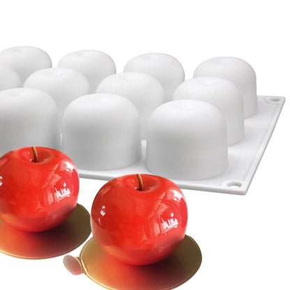 Christmas Eve 15 Cavity Apple Design Silicone Cake Molds Chocolate Mousse Pastry Bakeware Moulds Kitchen Dessert Baking Tools