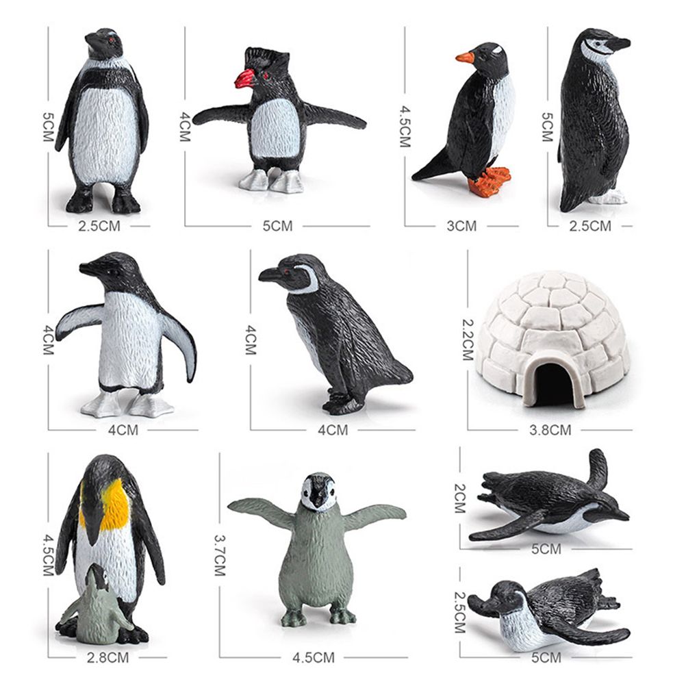 11PCS PVC Penguin Figurines Cute Simulation Ocean Animal Penguin Figure Model Toys Children s Cognitive Animal Ornaments