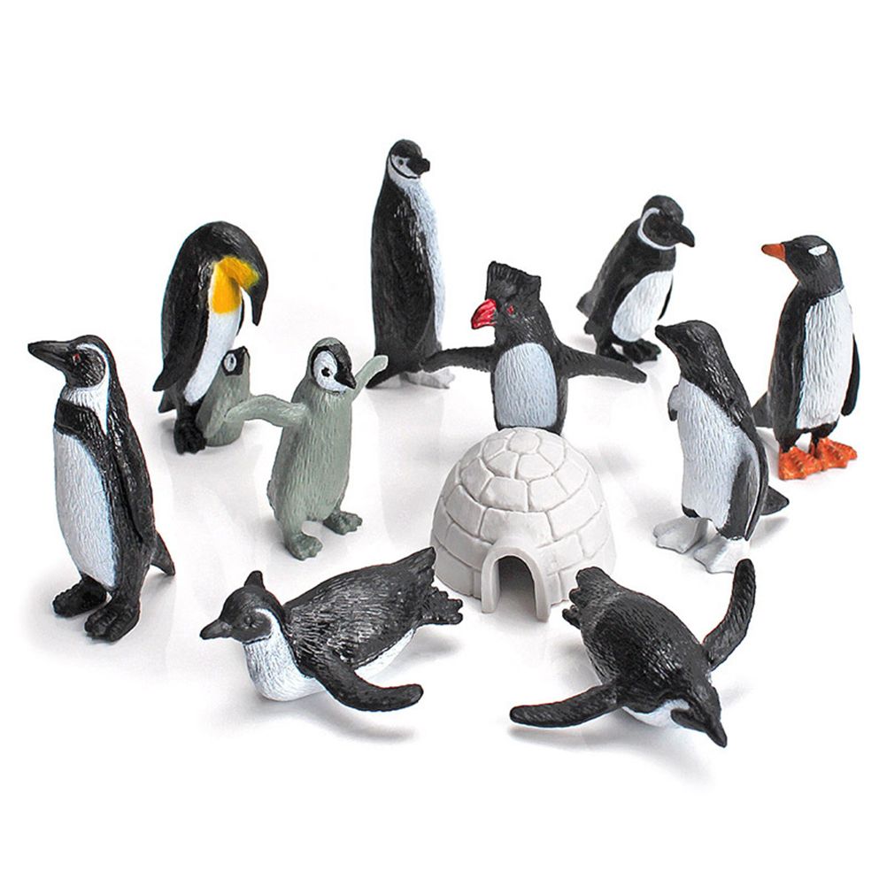 11PCS PVC Penguin Figurines Cute Simulation Ocean Animal Penguin Figure Model Toys Children s Cognitive Animal Ornaments