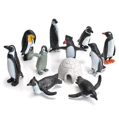 11PCS PVC Penguin Figurines Cute Simulation Ocean Animal Penguin Figure Model Toys Children s Cognitive Animal Ornaments