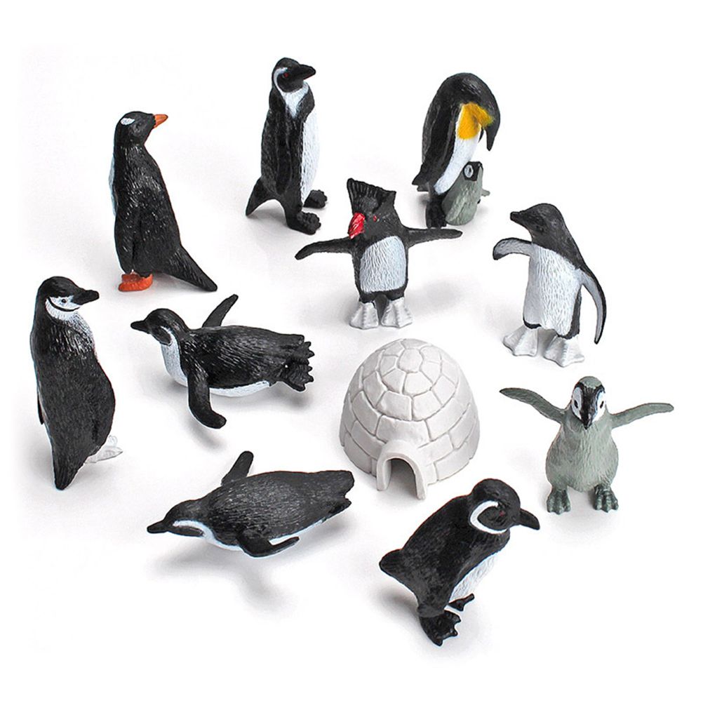 11PCS PVC Penguin Figurines Cute Simulation Ocean Animal Penguin Figure Model Toys Children s Cognitive Animal Ornaments