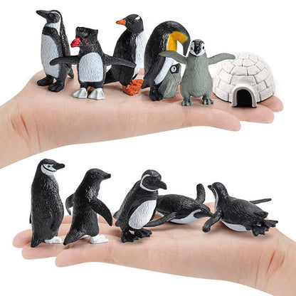 11PCS PVC Penguin Figurines Cute Simulation Ocean Animal Penguin Figure Model Toys Children s Cognitive Animal Ornaments