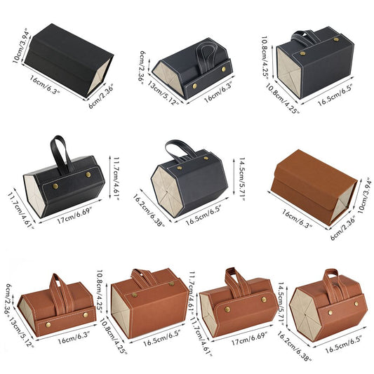 Multi Slot Sunglasses Organizer Foldable Glasses Jewelry Storage Box Portable PU Leather Eyeglasses Case for Storing Watches and Keys