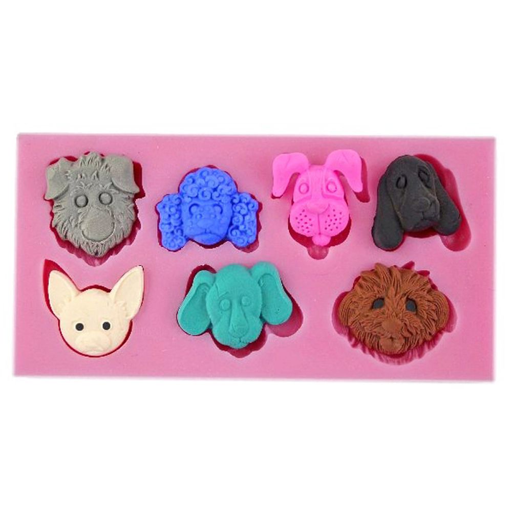 Chocolate Molds Cartoon Dog Candy Molds Cake Mold Silicone Baking Mold Fondant Mold for Home Kitchen DIY Baking Tools