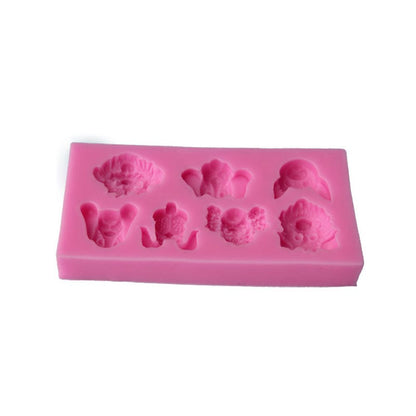 Chocolate Molds Cartoon Dog Candy Molds Cake Mold Silicone Baking Mold Fondant Mold for Home Kitchen DIY Baking Tools