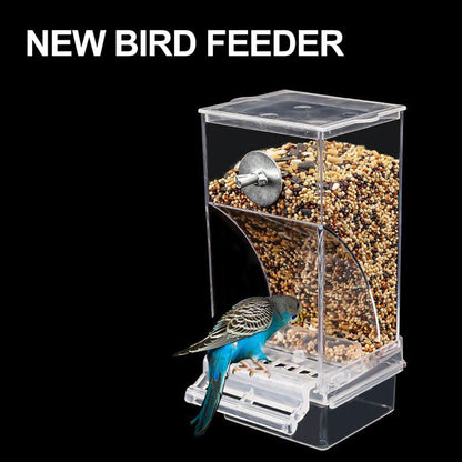 Bird Automatic Feeder Splash Proof Bird Feeder Bird Cage Accessories Bird Food Container for Parakeet Canary Cockatiel Finch