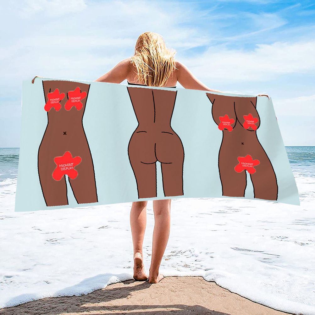 Beach Towel Absorbent Soft Microfiber Beach Towel Quick Dry Sexy Bath Towel for Bathroom Pool Camp Travel