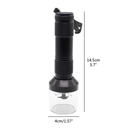 Electric Metal Grinder Flashlight Shaped Aluminum Alloy Herb Grinder Crusher Portable Electric Smart Grinder