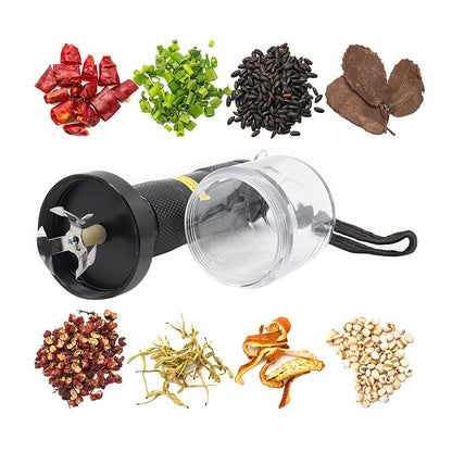 Electric Metal Grinder Flashlight Shaped Aluminum Alloy Herb Grinder Crusher Portable Electric Smart Grinder