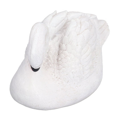 Resin White Swan Figurine Resin White Goose Statue for Outdoor Garden Yard Decoration